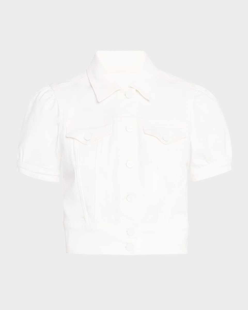 Kendra Short-Sleeve Denim Jacket